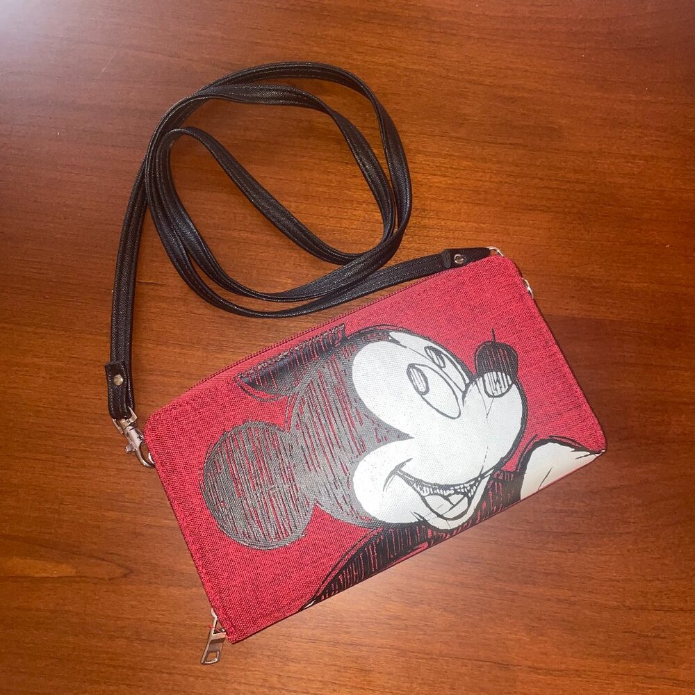Disney Mickey Mouse Wristlet Wallet Crossbody